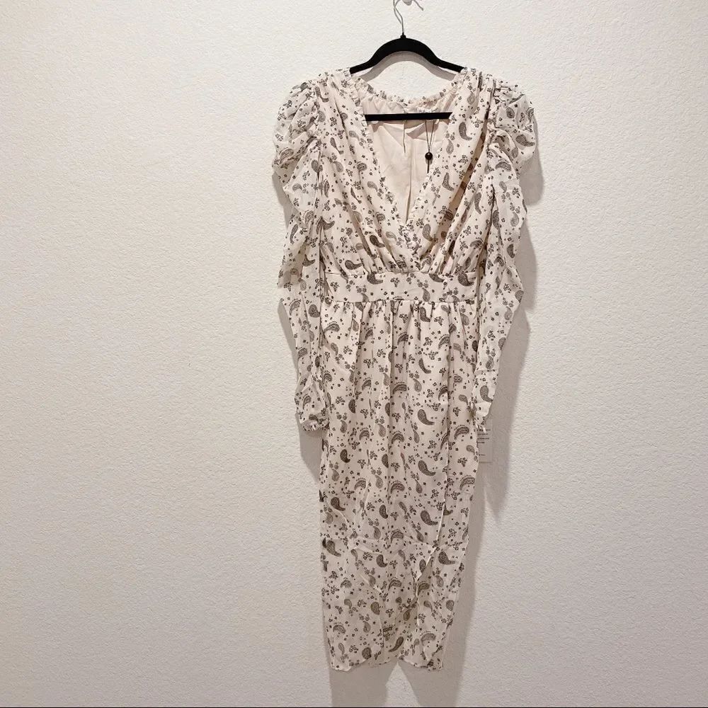 FOR LOVE & LEMONS PAISLEY MIDI DRESS - Picture 7 of 12